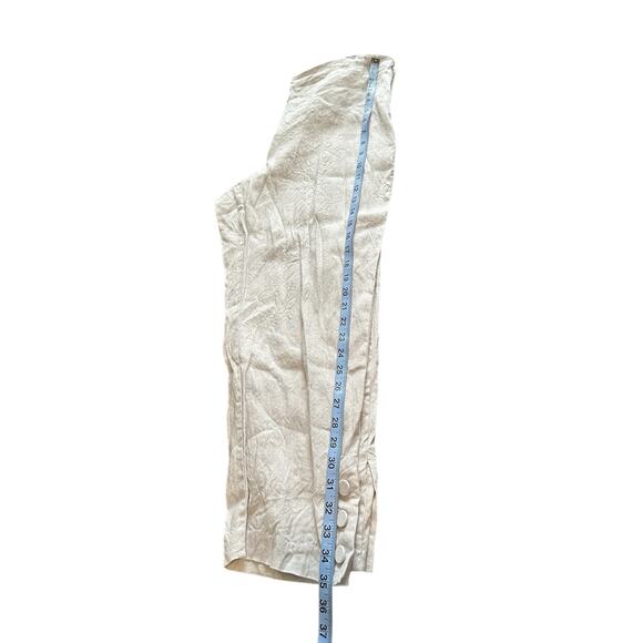 J. Jill Linen Stretch Light Gray Lagenlook Coastal Grandma Cropped Pants Large - Picture 12 of 12